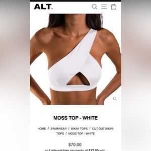 ALT Swim Moss Top White